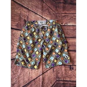 Flow Society Psychedelic Lacrosse Shorts Men's Size Medium Trippy Print